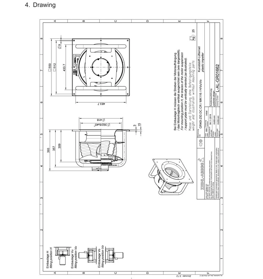 GR40I-ZID.DC.CR 116895/A01 ZIEHL-ABEGG Centrifugal Fan 3 about