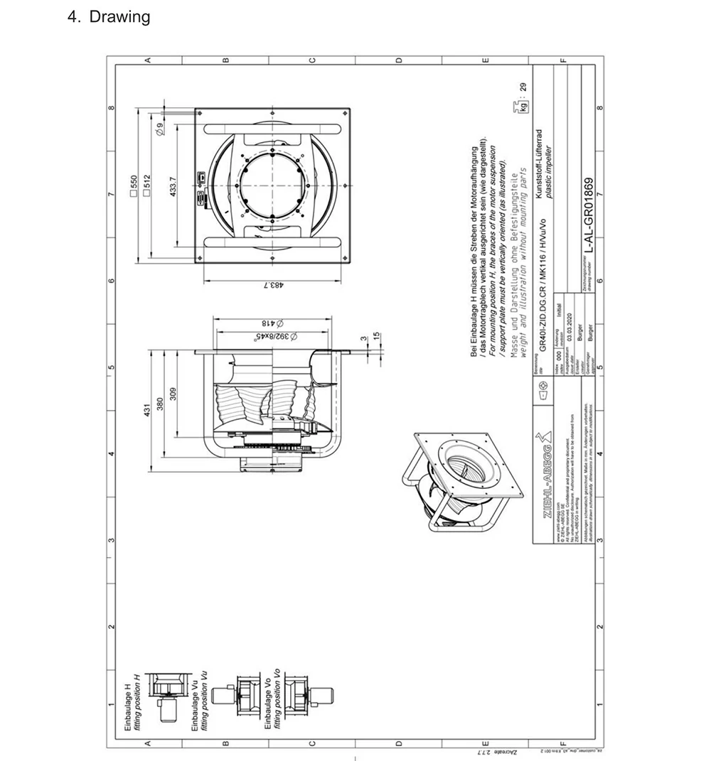GR40I-ZID.DG.CR 118579/A01 ZIEHL-ABEGG Centrifugal Fan 3 about