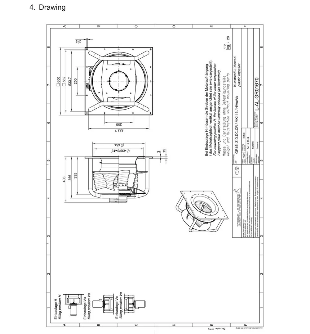 GR45I-ZID.DC.CR 116900/A01 ZIEHL-ABEGG Centrifugal Fan 3 about