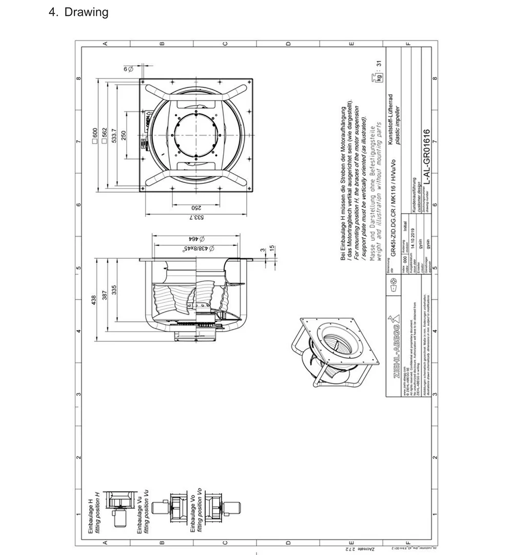 GR45I-ZID.DG.CR 116901/A01 ZIEHL-ABEGG Centrifugal Fan 3 about