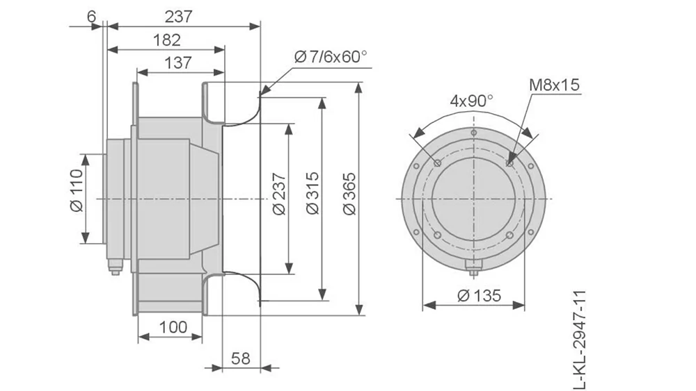 RH35M-2DK.5L.3R 126193 ZIEHL-ABEGG Centrifugal Fan 3 about