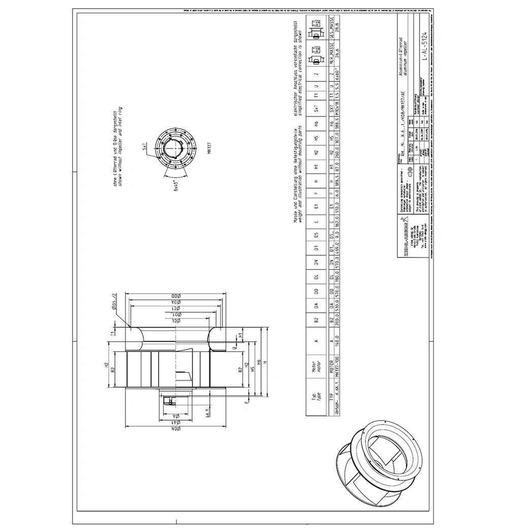 RH56M-VDK.6N.1R 124379 ZIEHL-ABEGG Centrifugal Fan 3 about
